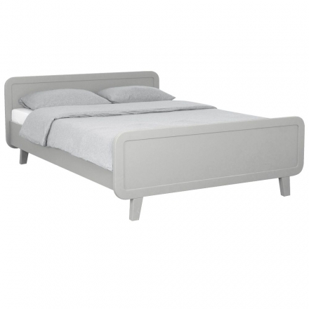 Round Bed 140 x 200 cm - Grey