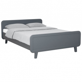 Round Bed 140 x 200 cm - Mouse Grey
