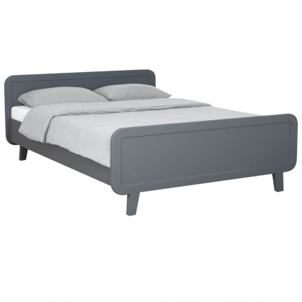 Round Bed 140 x 200 cm - Mouse Grey