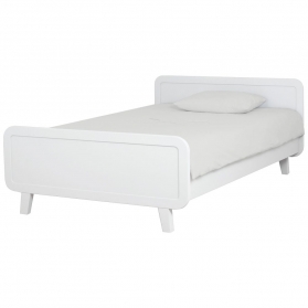 Round Bed 120 x 200 cm - White
