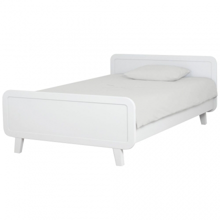 Round Bed 120 x 200 cm - White