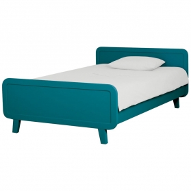 Round Bed 120 x 200 cm - Peacock blue