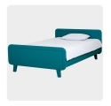 Round Bed 120 x 200 cm - Peacock blue