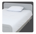 Round Bed 120 x 200 cm - Grey