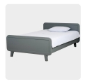 Round Bed 120 x 200 cm - Mouse grey