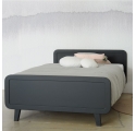 Round Bed 120 x 200 cm - Mouse grey