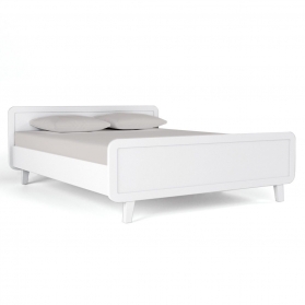 Round Bed 160 x 200 cm - White