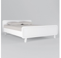 Round Bed 160 x 200 cm - White