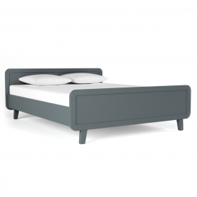 Round Bed 160 x 200 cm - Mouse grey