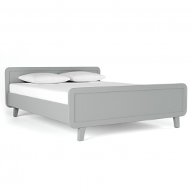 Round Bed 160 x 200 cm - Grey