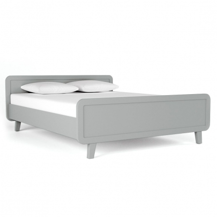 Round Bed 160 x 200 cm - Grey