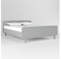 Round Bed 160 x 200 cm - Grey