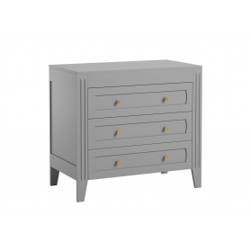 Commode Milenne gris clair avec plan à langer amovible