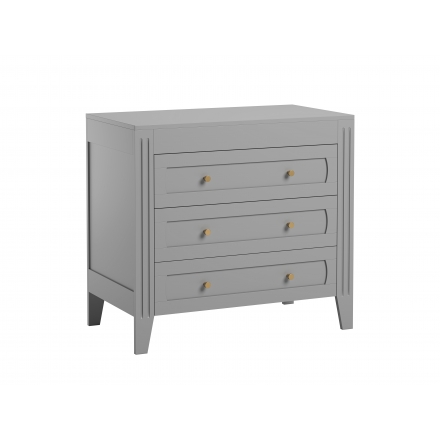Milenne grey chest of drawers with removable changing surface