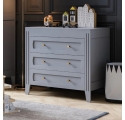 Milenne grey chest of drawers with removable changing surface