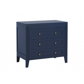 Milenne indigo blue chest of drawers with removable changing surface