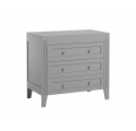 Pack Duo : Lit bébé évolutif 70 x 140 + Commode à langer MILENNE gris clair (plan inclus)