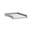 Pack Duo : Lit bébé évolutif 70 x 140 + Commode à langer MILENNE gris clair (plan inclus)