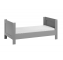 Pack Duo : Lit bébé évolutif 70 x 140 + Commode à langer MILENNE gris clair (plan inclus)