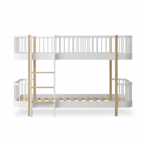 WOOD Original Medium Bunk Bed - White/Natural Oak - 90 x 200 cm