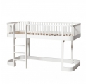 Lit mezzanine mi-haut WOOD Original - Blanc - 90 x 200 cm