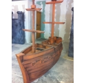 Pirate ship in resin-coated polystyrene