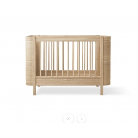 Lit b&eacute;b&eacute; &eacute;volutif 5 en 1 avec kit junior inclus - MINI + Basic WOOD - Ch&ecirc;ne