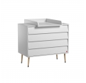 Commode Bosque blanc avec plan à langer amovible