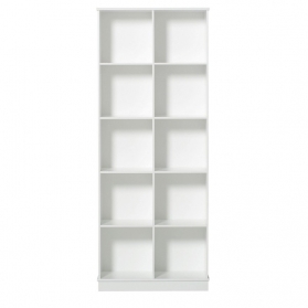 Wood shelving unit 2x5 by OLIVER FURNITURE - White