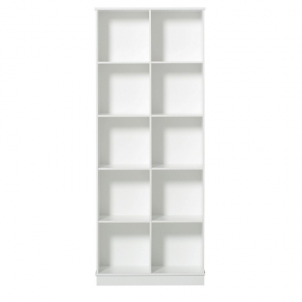 Wood shelving unit 2x5 by OLIVER FURNITURE - White