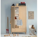 Wood wardrobe 2 doors, oak