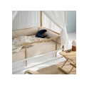 Lit à baldaquin CAMP - Blanc/chêne - 90 x 180 cm