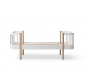 Lit junior WOOD Original Blanc/chêne - 90 x 160 cm