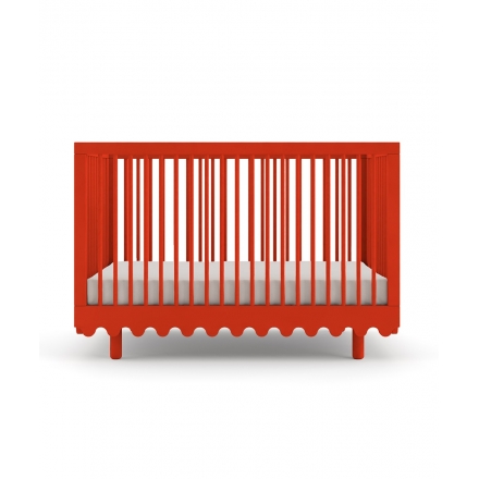 MOSS evolving crib bed 70 x 140 cm - Tomato red
