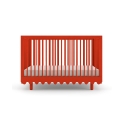 MOSS evolving crib bed 70 x 140 cm - Tomato red