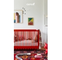 MOSS evolving crib bed 70 x 140 cm - Tomato red