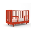 MOSS evolving crib bed 70 x 140 cm - Tomato red