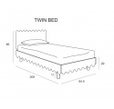 MOSS twin bed 90 x 200 cm - Birch