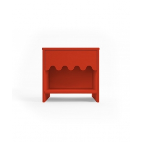 Table de chevet MOSS - Rouge tomate