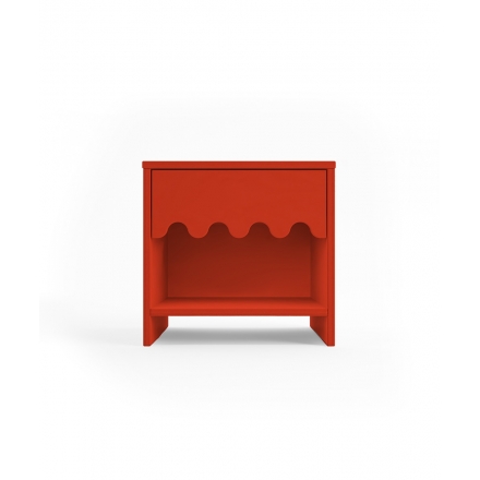 Table de chevet MOSS - Rouge tomate