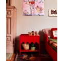 Table de chevet MOSS - Rouge tomate