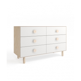 Moss Merlin 6-drawer chest - Birch