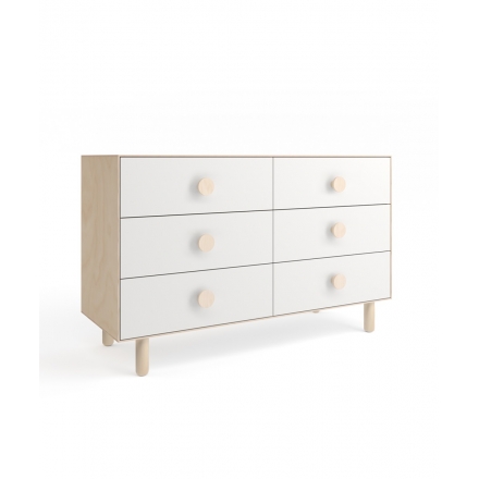 Moss Merlin 6-drawer chest - Birch