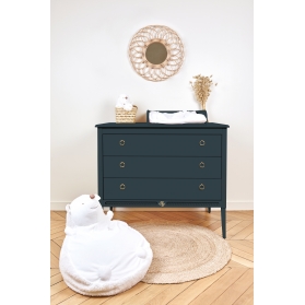 Commode Gustavienne X Tartine et Chocolat Bouleau bleu profond avec plan à langer amovible