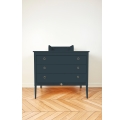 Gustavienne X Tartine et Chocolat deep blue birch chest of drawers with removable changing surface