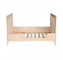 Lit bébé évolutif MARELIA cèdre et tressage rotin  60 x 120 cm - Bois naturel