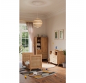 Lit bébé évolutif MARELIA cèdre et tressage rotin  60 x 120 cm - Bois naturel