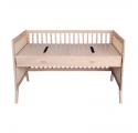 Lit bébé évolutif MARELIA cèdre et tressage rotin  70 x 140 cm - Bois naturel