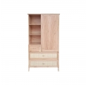 Armoire MARELIA bois et tressage rotin - Bois naturel
