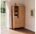 Armoire MARELIA bois et tressage rotin - Bois naturel